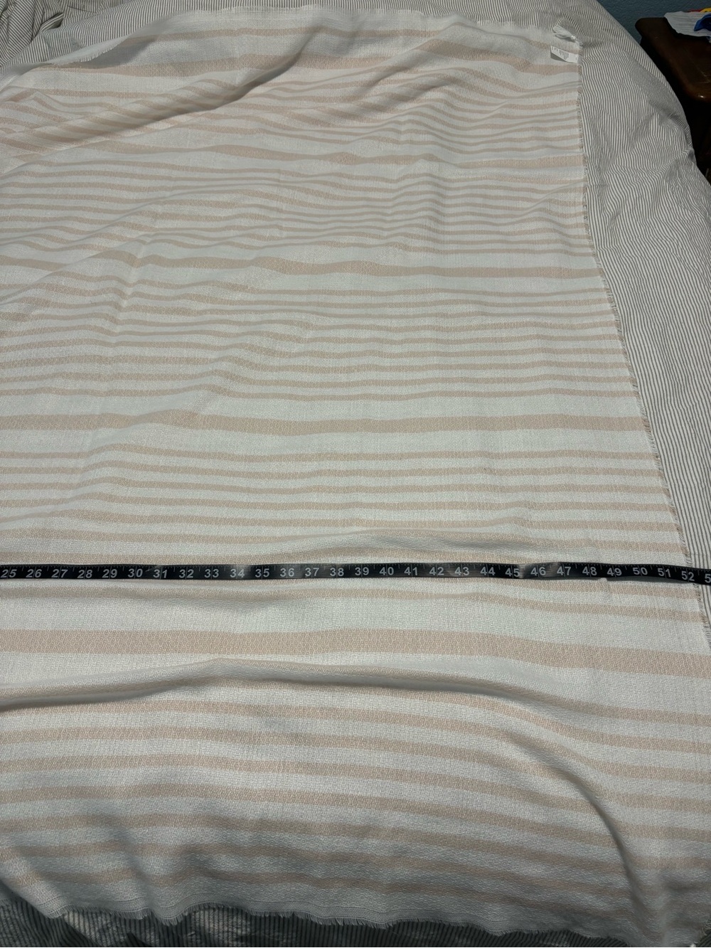 Pink & White Striped Blanket - Picture 4 of 5